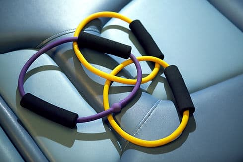 PADOK Core Control resistance rings on a treatment table